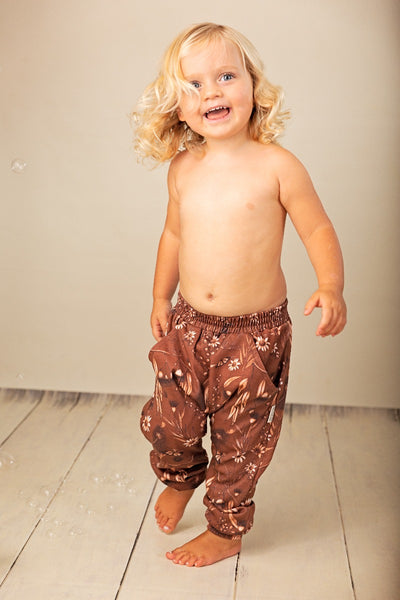 Botanicals Play Pants | Organic | Baby | children | Harem Pants - Dusty Road Apparel