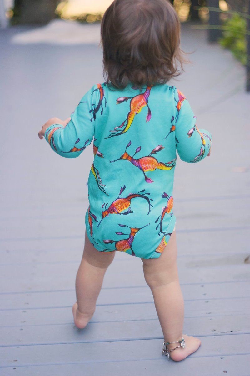 Organic baby gifts Australia Long Sleeve Onesie Dusty Road Apparel