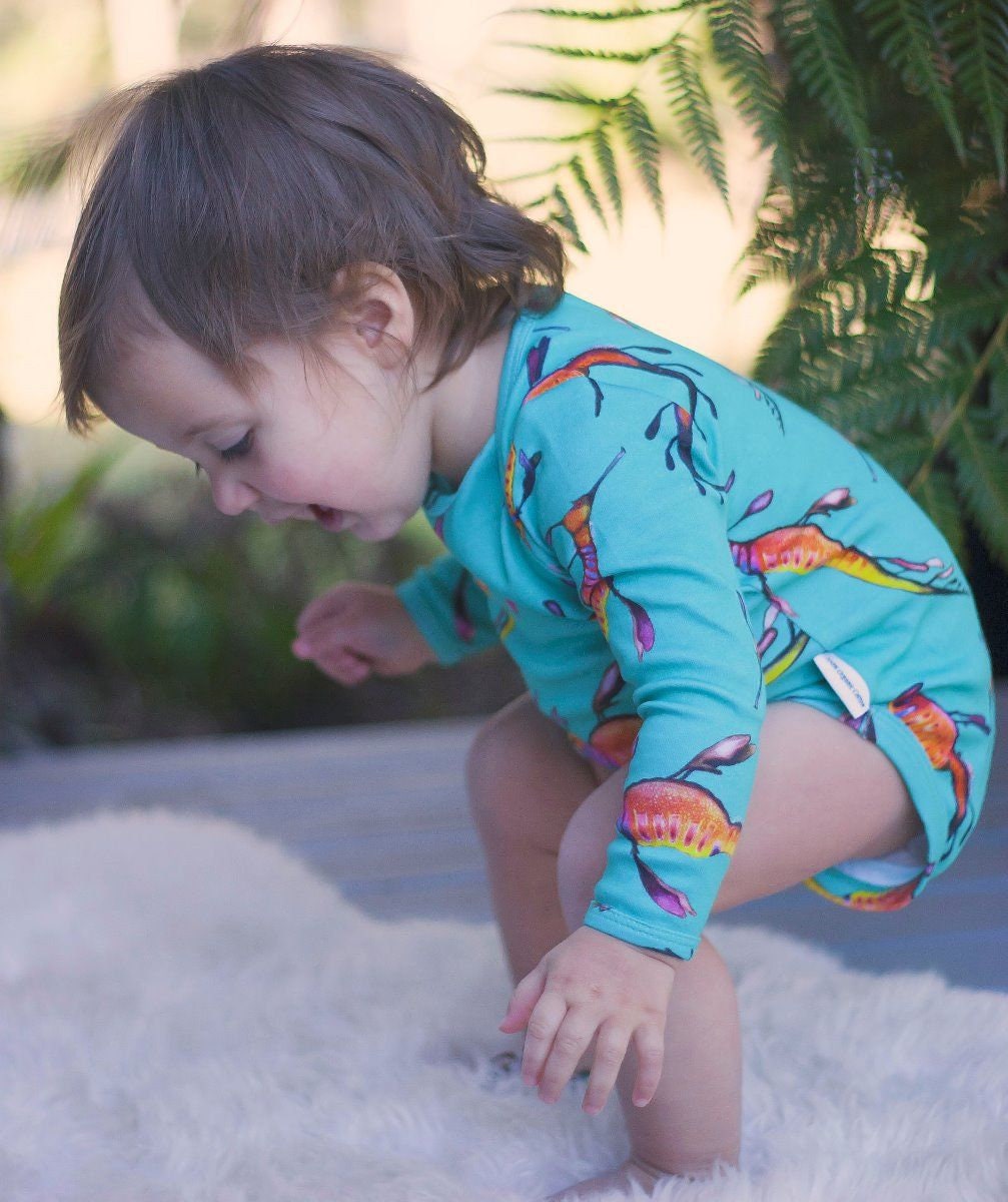 Organic baby gifts Australia Long Sleeve Onesie Dusty Road Apparel