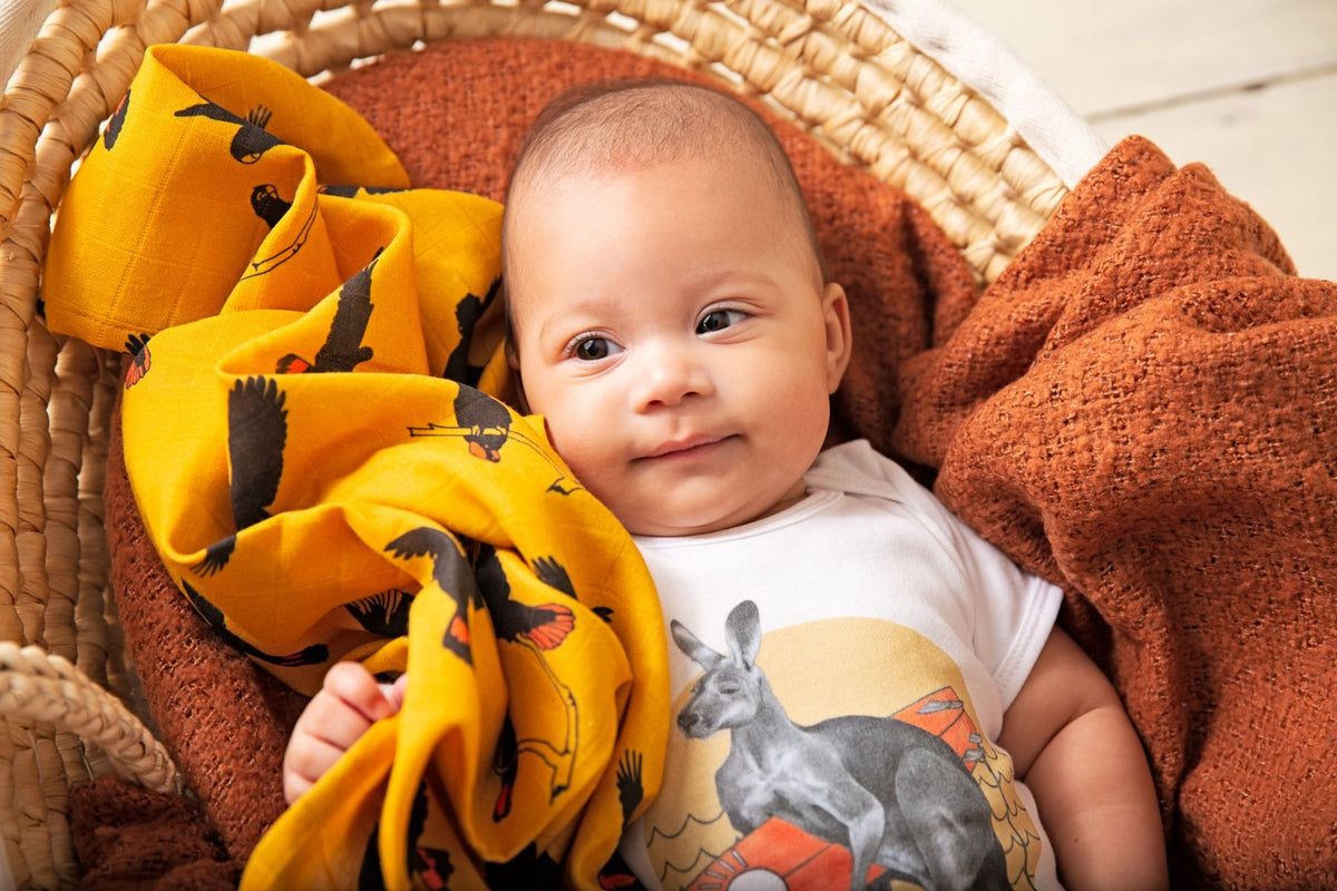 Organic baby Store Australia OnePiece Red Kangaroo Onesie Short