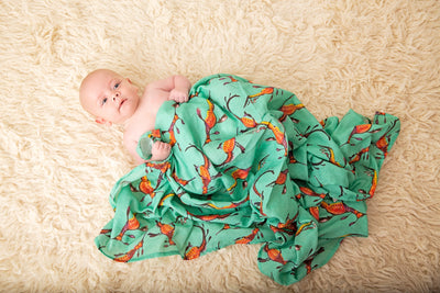 Weedy Sea Dragon | Organic Muslin Wrap 1.2 x 1.2 with Gift bag - Dusty Road Apparel