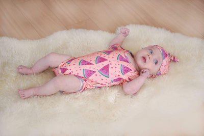 Organic baby hats | Fruity knot hat | 0 - 5months - Dusty Road Apparel