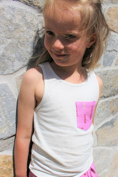 Organic Singlets | Children | Toddler - Major White Pocket - Dusty Road Apparel